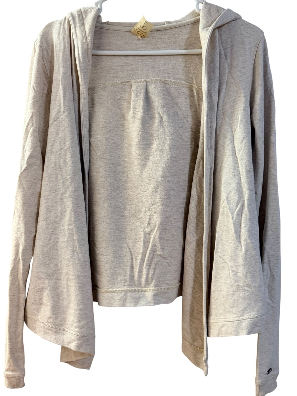 Calia by Carrie Underwood Women's Light Beige Hooded Open Cardigan, Size Small - Picture 1 of 6